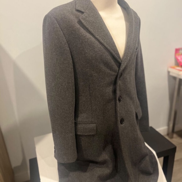 Valentino Roma Single-breasted cashmere wool coat grey - Picture 2 of 7